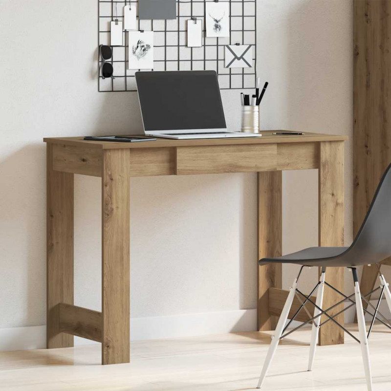 Biurko, dąb artisan, 100x45x75 cm, materiał drewnopochodny