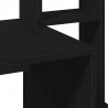 Biurko z półkami, czarne 100x45x140 cm, materiał drewnopochodny