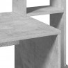 Biurko z półkami, betonowa szarość, 100x45x140 cm