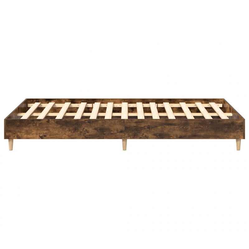 Rama łóżka bez materaca dąb wędzony 120x200 cm drewno klejone