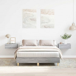 Rama łóżka bez materaca Szary Sonoma 120x200 cm Drewno klejone