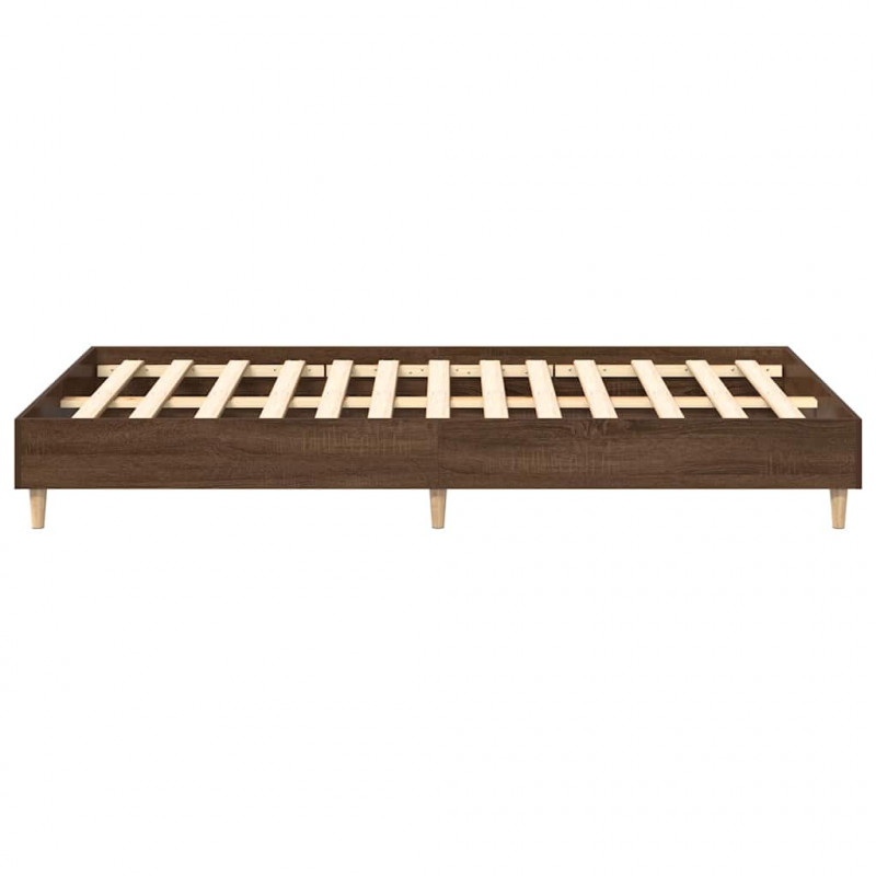 Rama łóżka bez materaca Brązowy dąb 120x200 cm Drewno klejone