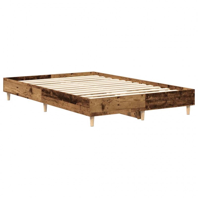 Rama łóżka bez materaca Stare drewno 120x200 cm Drewno klejone