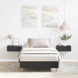Rama łóżka bez materaca czarna 100x200 cm drewno klejone