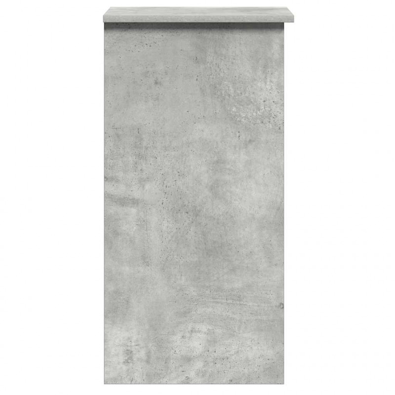 Biurko z półkami, szarość betonu, 84x40x78 cm