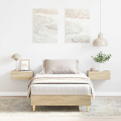 Rama łóżka bez materaca Dąb Sonoma 100x200 cm Drewno klejone