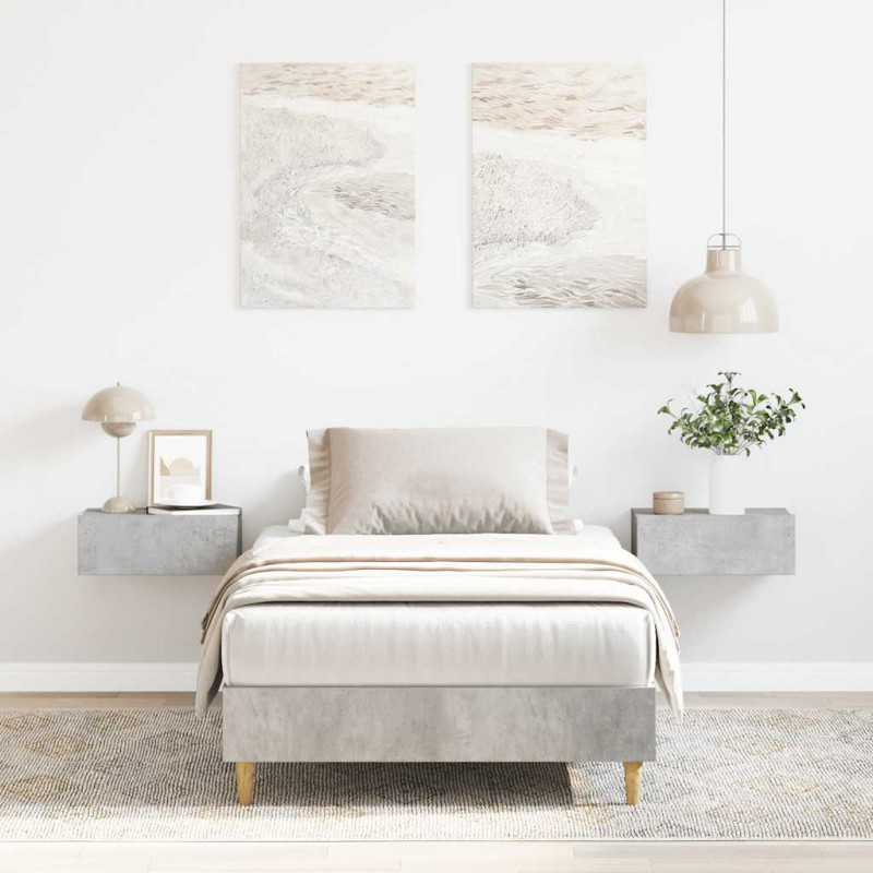Rama łóżka bez materaca Betonowa szarość 100x200 cm