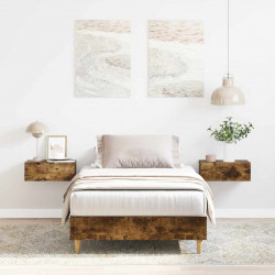 Rama łóżka bez materaca dąb wędzony 100x200 cm drewno klejone