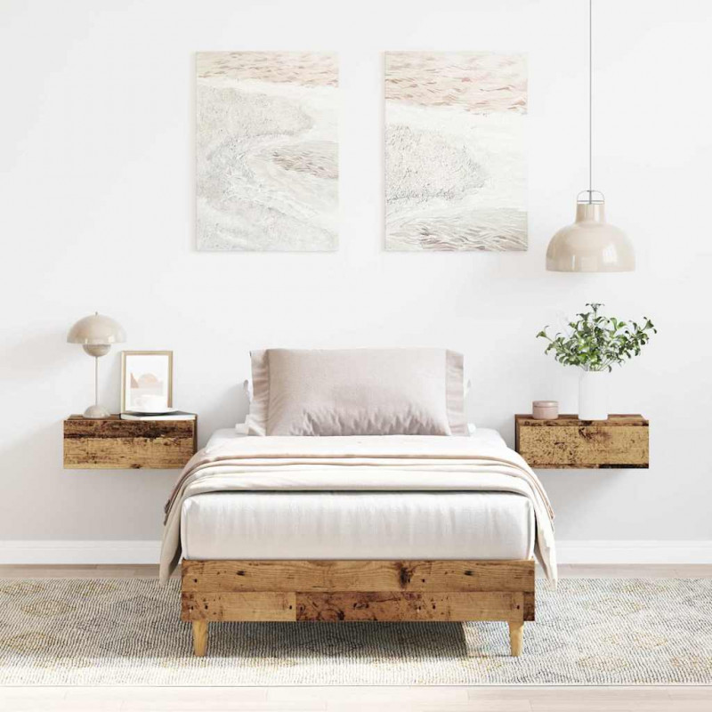 Rama łóżka bez materaca Stare drewno 100x200 cm Drewno klejone