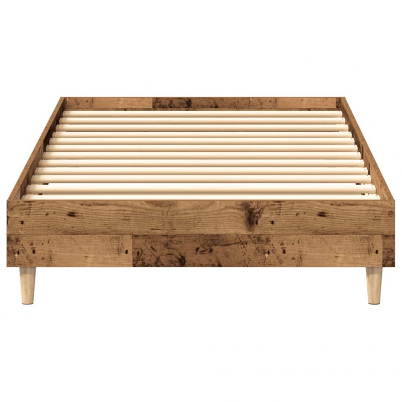 Rama łóżka bez materaca Stare drewno 100x200 cm Drewno klejone