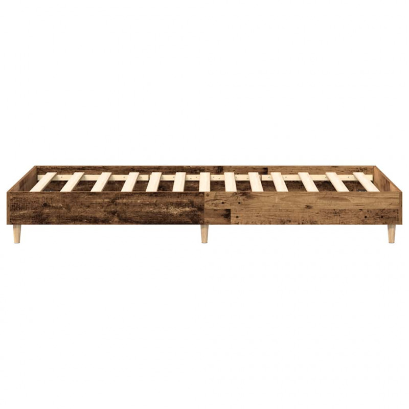 Rama łóżka bez materaca Stare drewno 100x200 cm Drewno klejone