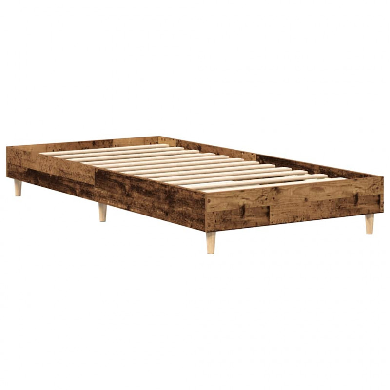 Rama łóżka bez materaca Stare drewno 100x200 cm Drewno klejone