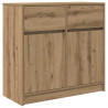 Komoda z szufladą Artisan Oak 80x34x76 cm Drewno klejone