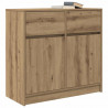 Komoda z szufladą Artisan Oak 80x34x76 cm Drewno klejone