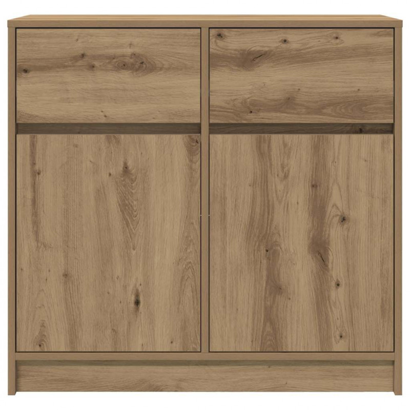 Komoda z szufladą Artisan Oak 80x34x76 cm Drewno klejone