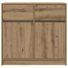 Komoda z szufladą Artisan Oak 80x34x76 cm Drewno klejone