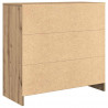 Komoda z szufladą Artisan Oak 80x34x76 cm Drewno klejone