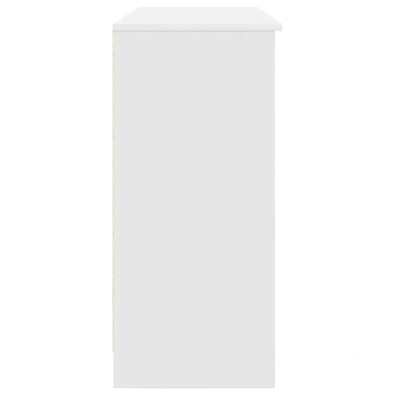 Komoda z szufladą Biała 101x35x76 cm Drewno klejone