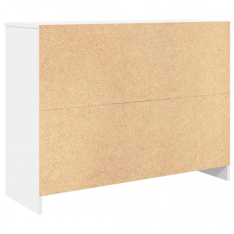 Komoda z szufladą Biała 101x35x76 cm Drewno klejone