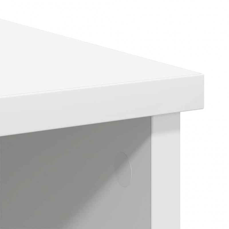 Komoda z szufladą Biała 101x35x76 cm Drewno klejone