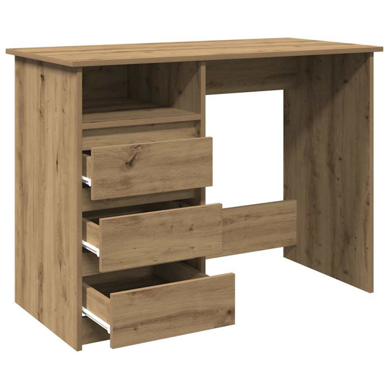Biurko Artisan Oak 102x50x75 cm Drewno klejone