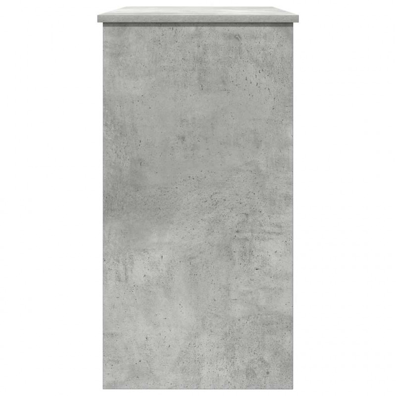 Biurko, szarość betonu, 80x40x75 cm, materiał drewnopochodny
