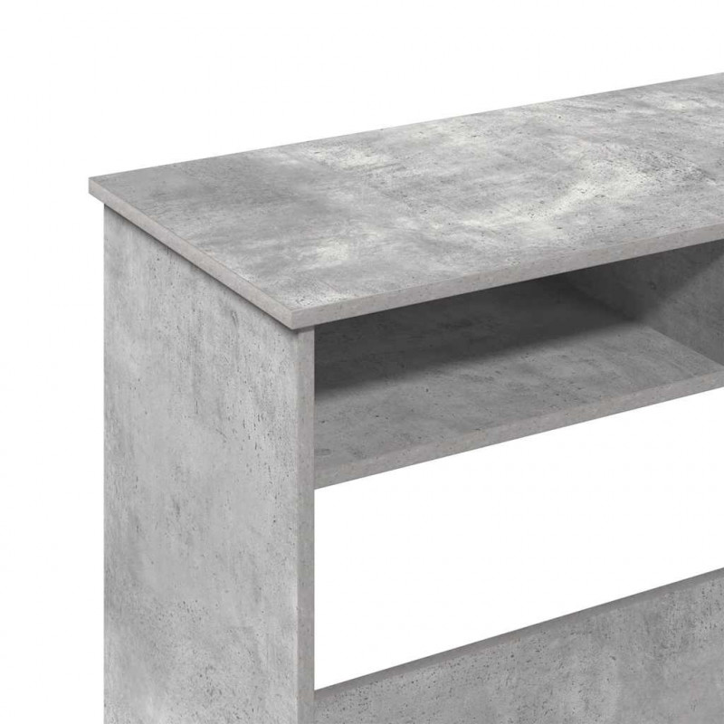 Biurko, szarość betonu, 80x40x75 cm, materiał drewnopochodny