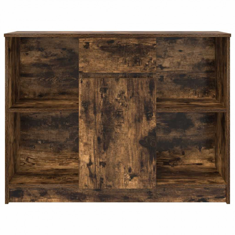 Komoda z szufladą Dąb wędzony 101x35x76 cm Drewno klejone