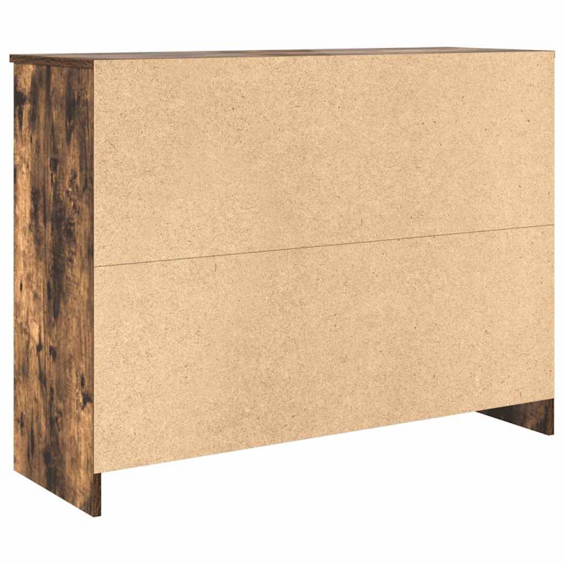 Komoda z szufladą Dąb wędzony 101x35x76 cm Drewno klejone