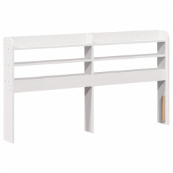 Wezgłowie do łóżka, z półkami, białe, 160 cm, drewno sosnowe