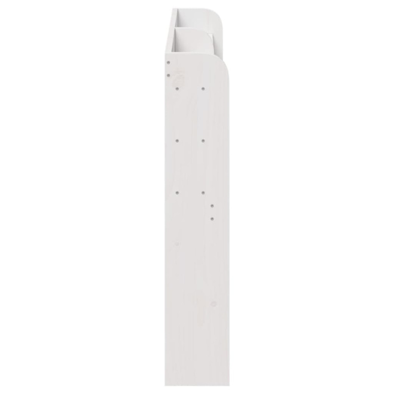 Wezgłowie do łóżka, z półkami, białe, 160 cm, drewno sosnowe