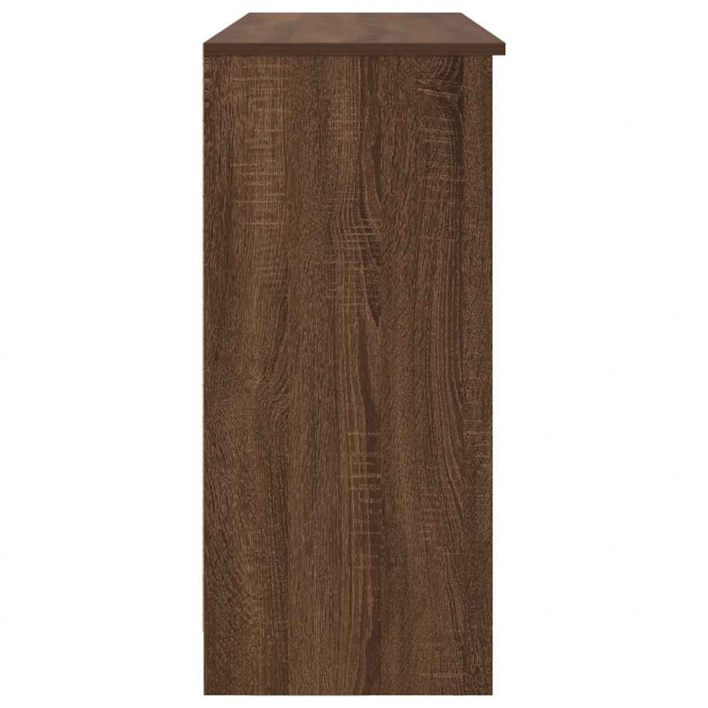 Komoda z szufladą Brązowy dąb 101x35x76 cm Drewno klejone