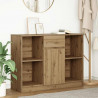 Komoda z szufladą Artisan Oak 101x35x76 cm Drewno klejone