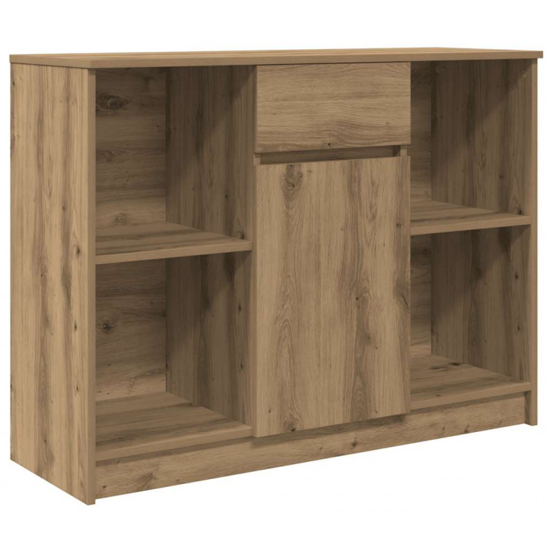 Komoda z szufladą Artisan Oak 101x35x76 cm Drewno klejone