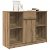 Komoda z szufladą Artisan Oak 101x35x76 cm Drewno klejone