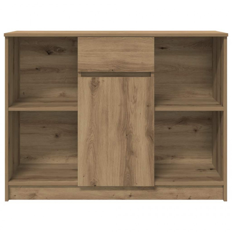 Komoda z szufladą Artisan Oak 101x35x76 cm Drewno klejone