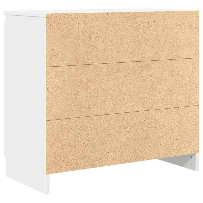 Komoda z szufladą Biała 71x35x65 cm Drewno klejone