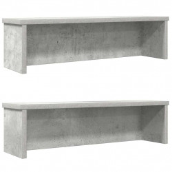Półki kuchenne składane, 2 szt., szarość betonu, 50x15x16 cm
