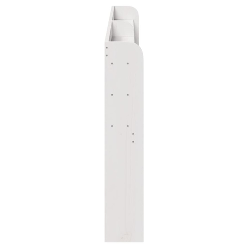 Wezgłowie do łóżka, z półkami, białe, 200 cm, drewno sosnowe