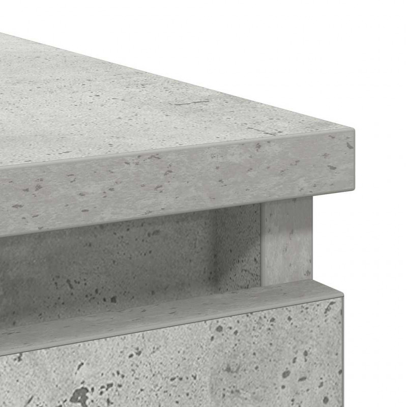Komoda z szufladą Betonowa szarość 71x35x65 cm Drewno klejone