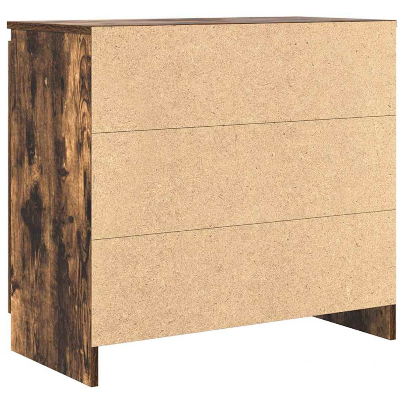 Komoda z szufladą Dąb wędzony 71x35x65 cm Drewno klejone