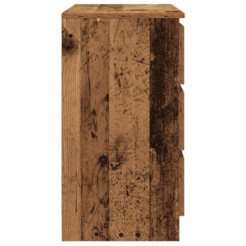 Komoda z szufladą Stare drewno 71x35x65 cm Drewno klejone