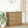 Komoda z szufladą Artisan Oak 71x35x65 cm Drewno klejone