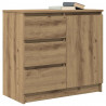 Komoda z szufladą Artisan Oak 71x35x65 cm Drewno klejone