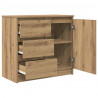 Komoda z szufladą Artisan Oak 71x35x65 cm Drewno klejone