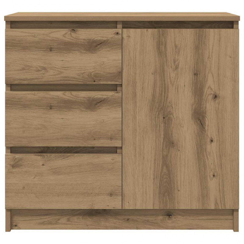 Komoda z szufladą Artisan Oak 71x35x65 cm Drewno klejone