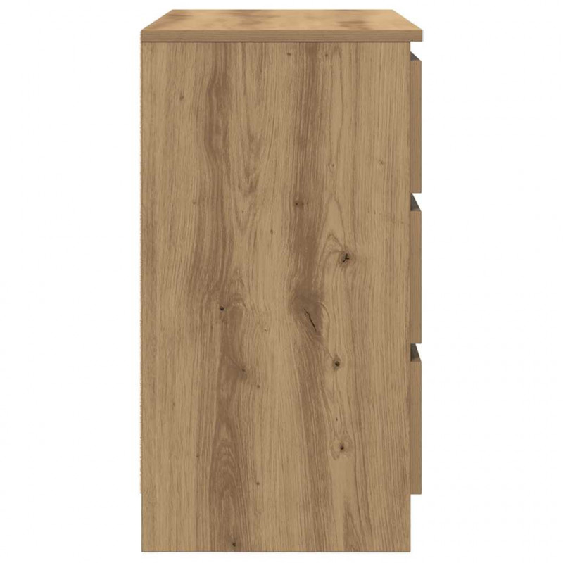 Komoda z szufladą Artisan Oak 71x35x65 cm Drewno klejone