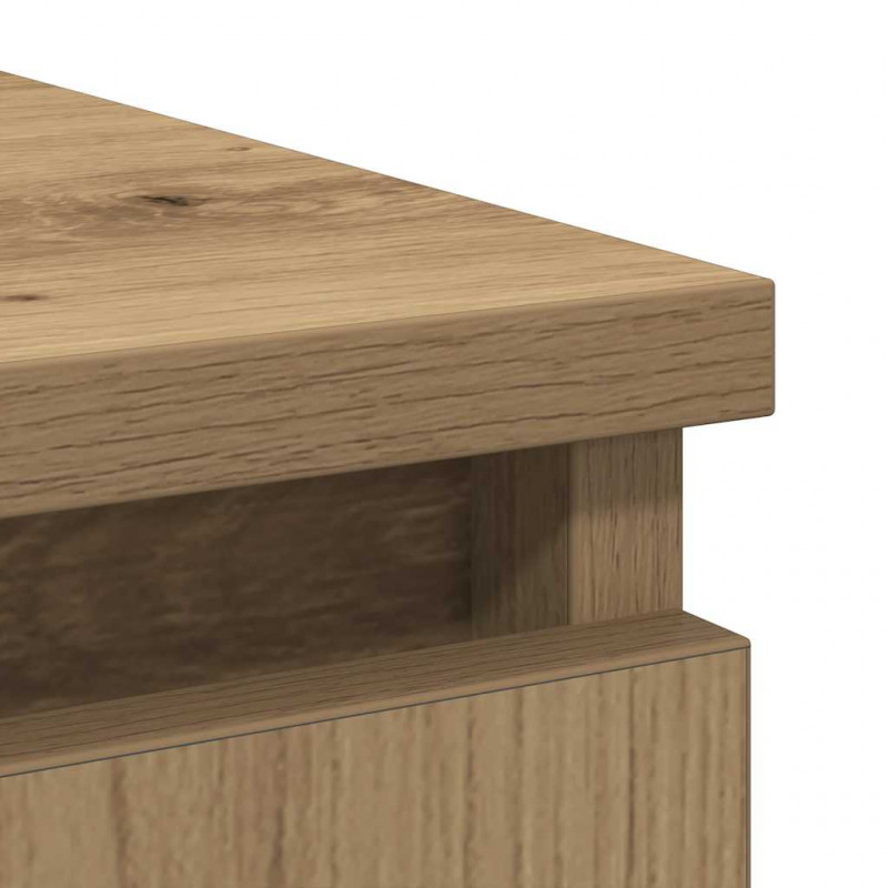 Komoda z szufladą Artisan Oak 71x35x65 cm Drewno klejone
