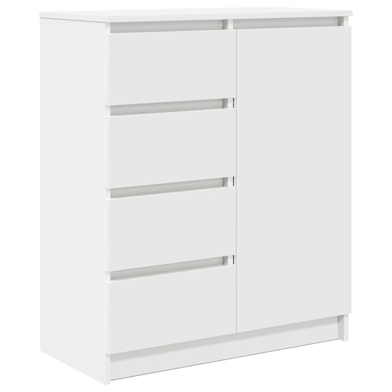 Komoda z szufladami Biała 71x35x84 cm Drewno klejone