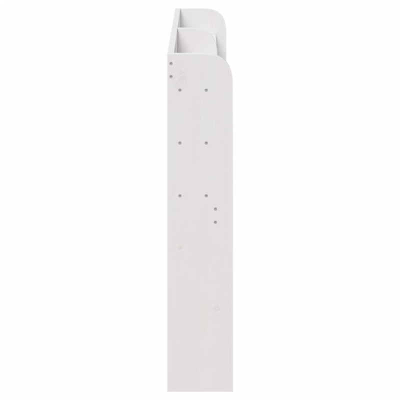 Wezgłowie do łóżka, z półkami, białe, 140 cm, drewno sosnowe